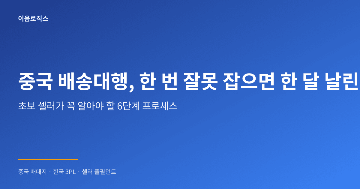 중국 배송대행 프로세스 - hero 인포그래픽 1